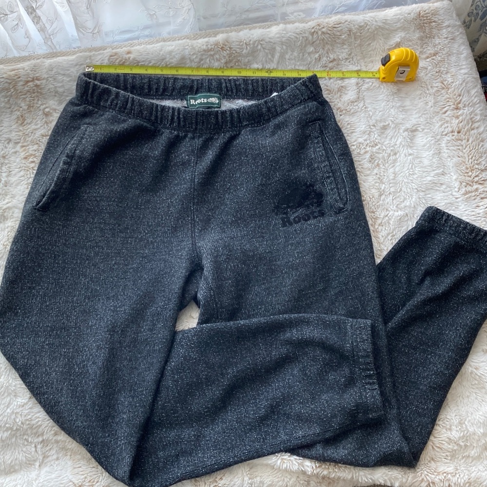 Roots Charcoal Jogger Pants Sz M GUC